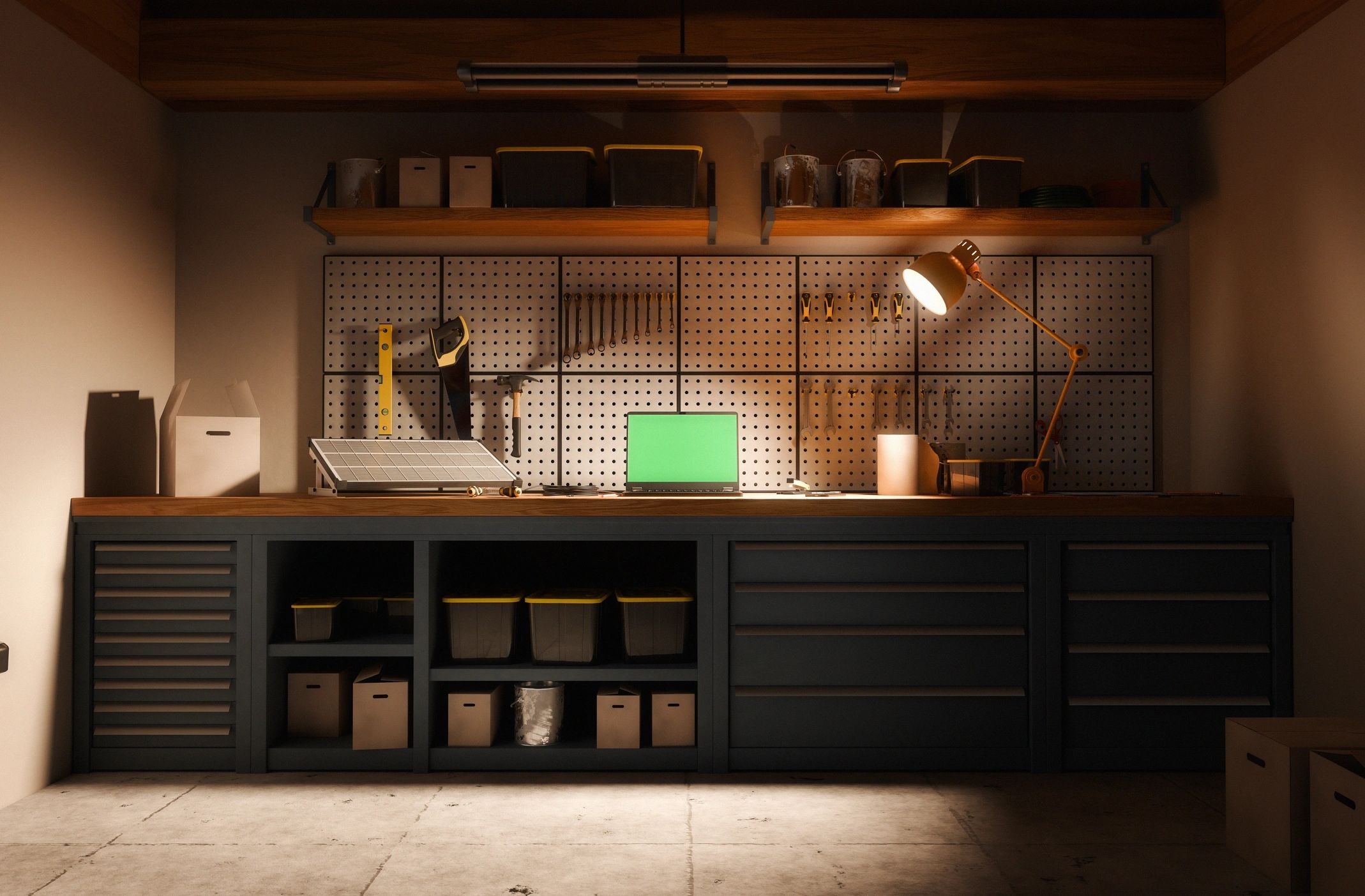 PC hardware components and workspace